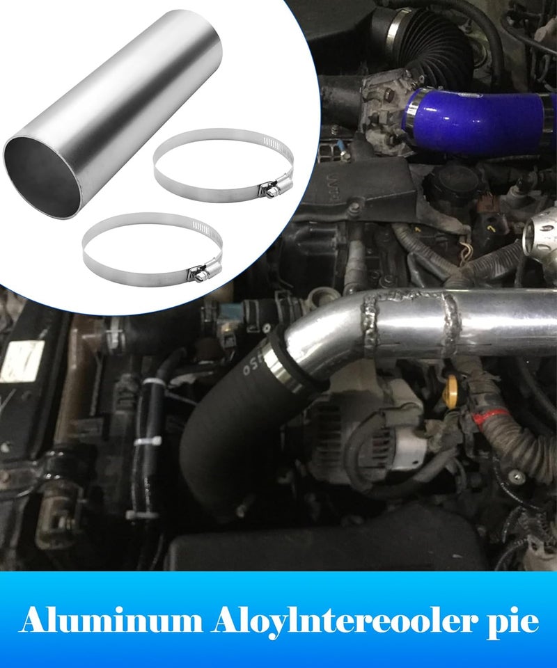 Maigoo Universal 4" (102mm) Outside Diameter Aluminum Intercooler Pipe Air Intake Tube,Polished Brushed Finish (OD 4"- Length (300mm)) - Image 4
